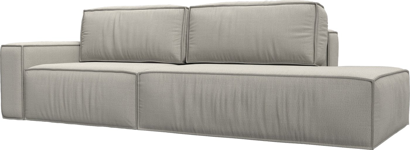 

Диван Лига диванов Прага Модерн подлокотник слева 125053L (рогожка амур бежевый)