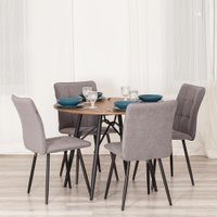 Стул TetChair Bari LT флок (серый/черный)