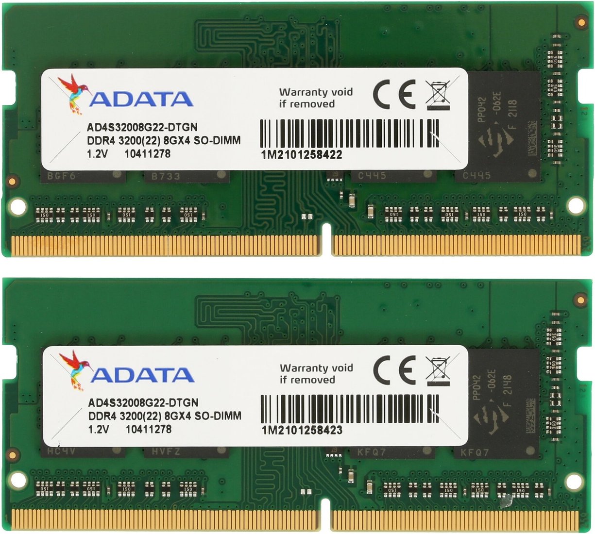 Оперативная память ADATA Premier 2x8ГБ DDR4 SODIMM 3200 МГц AD4S32008G22-DTGN