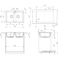 Кухонная мойка Ulgran U-608 (328 бежевый)