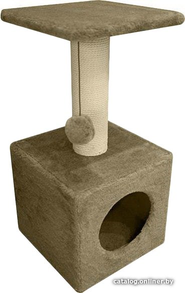 Домик Cat House с полкой 0.65 (хлопок бежевый)