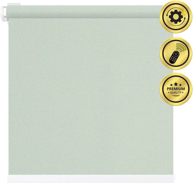 

Рулонная электроштора НеоФьюжен Эден 200 260х200 левая (снежная мята, белая фурнитура)