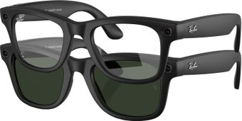 Умные очки Ray-Ban Meta Wayfarer RW4006 (черный матовый/зеленый, прозрачный)