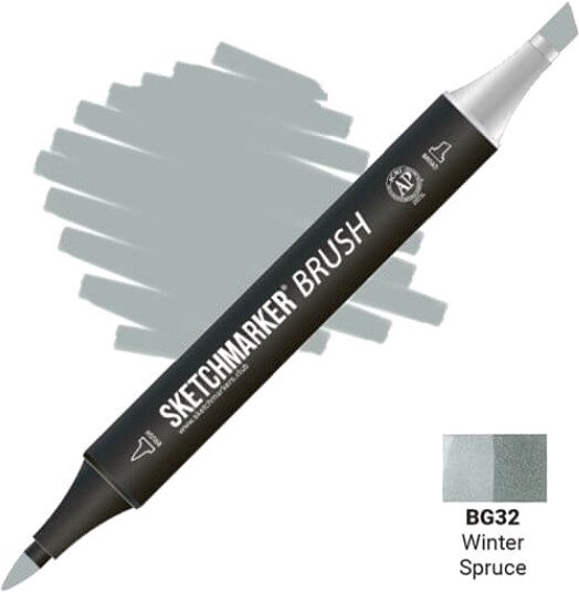 

Маркер художественный Sketchmarker Brush Двусторонний BG32 SMB-BG32 (зимняя ель)