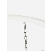 Подвесной диван M-Group Лежебока 11180109 (с белым ротангом/серая подушка)