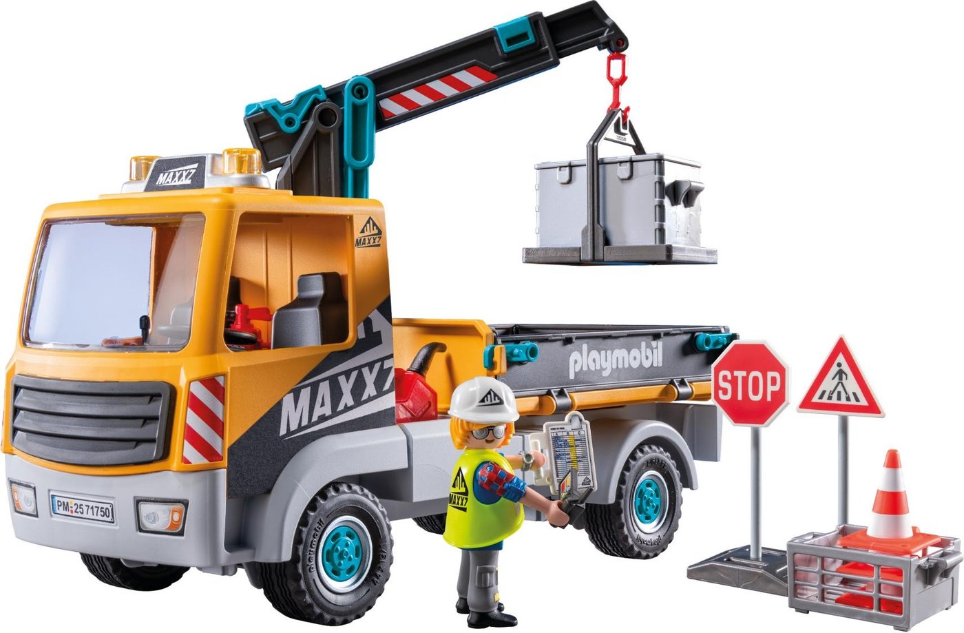 Конструктор Playmobil PM71750 Строительный грузовик с краном