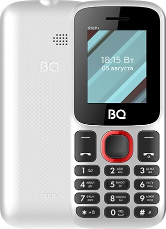 Кнопочный телефон BQ BQ-1848 Step+ (белый/красный)