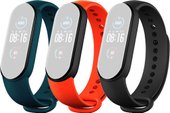 для Mi Band 5 (черный/оранжевый/темно-зеленый)