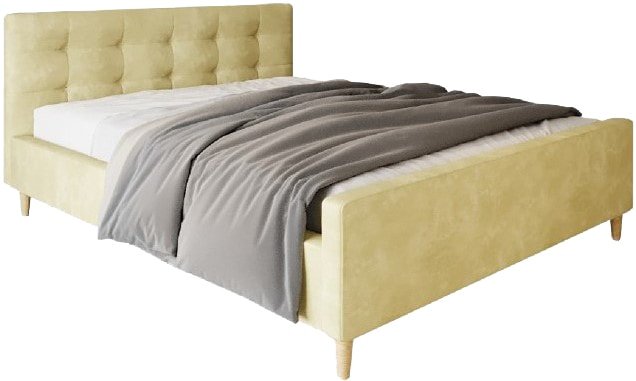 

Кровать Настоящая мебель Pinko 180x200 (вельвет, с ПМ, бежевый)