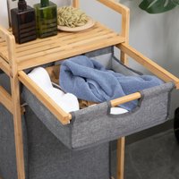 Корзина AksHome Lavender (бамбук/серый)