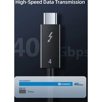 Кабель Cabletime CT40M Thunderbolt 4 8K/40G/100W CT-C160-U31-TB4-BB2.5 (2.5 м, черный)