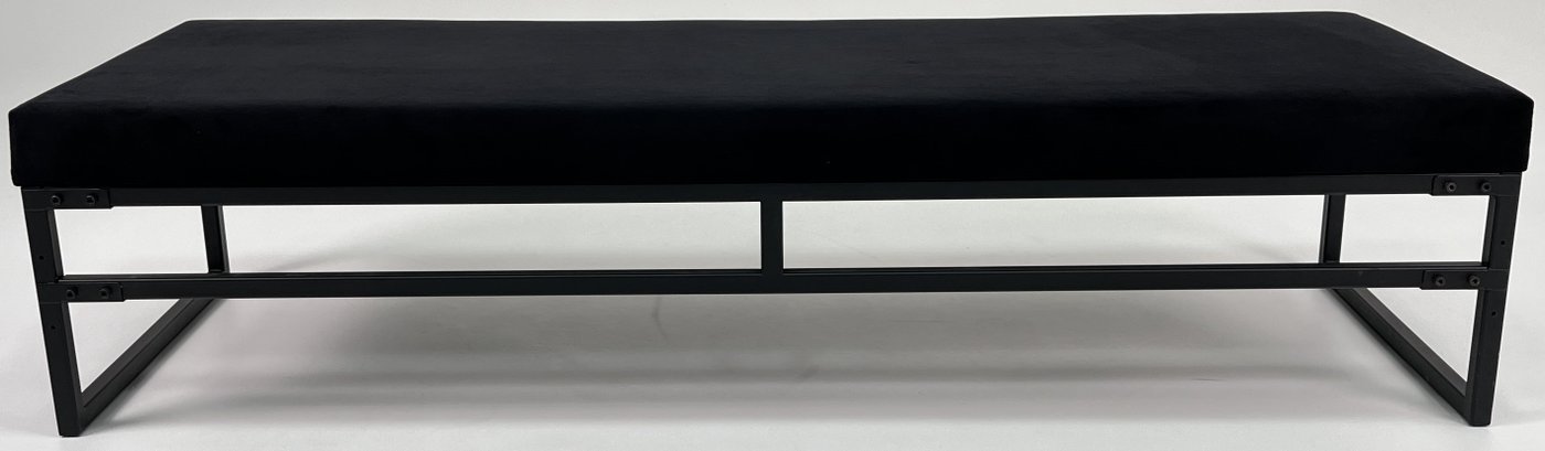 Диван N3 ЛофтБрик Комфорт 200х70х46 см без спинки (черный)