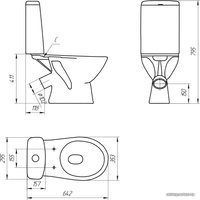 Унитаз напольный Cersanit Just KO-JUS031-3/6-PL