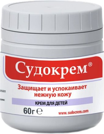 Крем под подгузник Судокрем Успокаивает и защищает нежную кожу 60 г