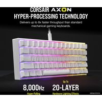 Клавиатура Corsair K65 RGB Mini 60% (белый, Cherry MX Speed, нет кириллицы)