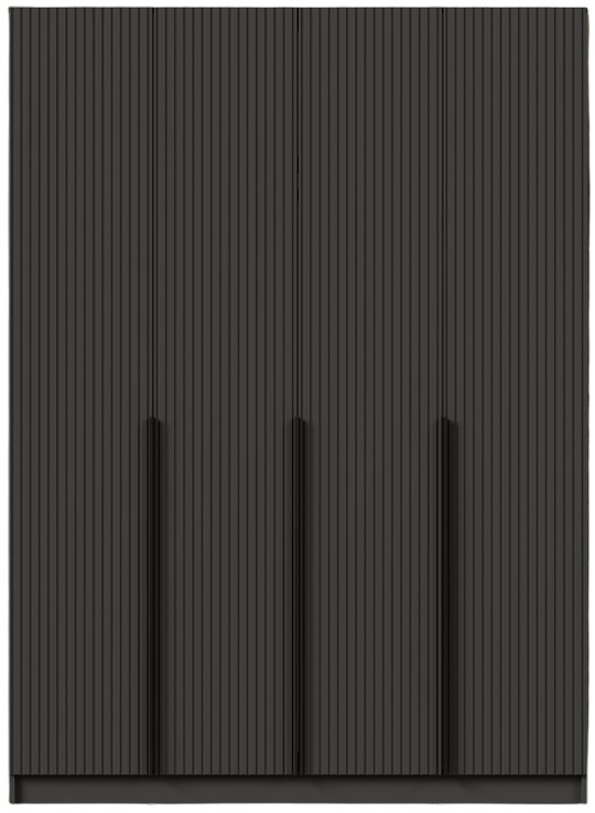 Шкаф распашной Black Red White SZF4D (графит/графит)