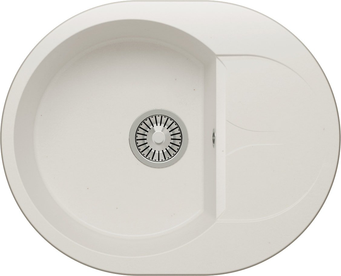 

Кухонная мойка Polygran Atol-620 (белый хлопок 36)