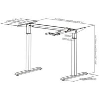 Стол для работы стоя ErgoSmart Manual Desk 1380x800x18 мм (альпийский белый/черный)