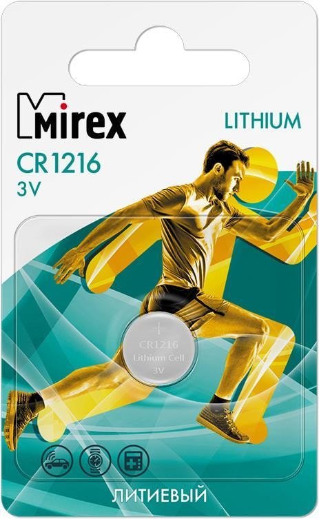 

Батарейка Mirex CR1216 литиевая блистер 1 шт. 23702-CR1216-E1