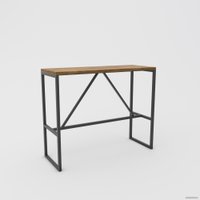 Барный стол Hype Mebel Дельта 120x55 (черный/дуб галифакс олово)