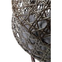 Подвесное кресло M-Group Для двоих Люкс 11510209 (коричневый ротанг/серая подушка)