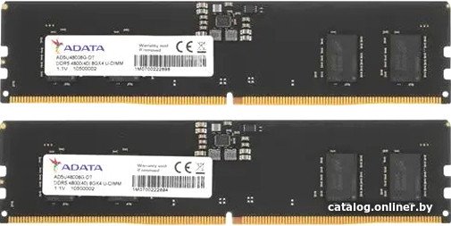 Оперативная память ADATA 2x8ГБ DDR5 4800 МГц AD5U48008G-DT