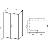 Душевой уголок Alex Baitler 120x90x200 AB14120B1