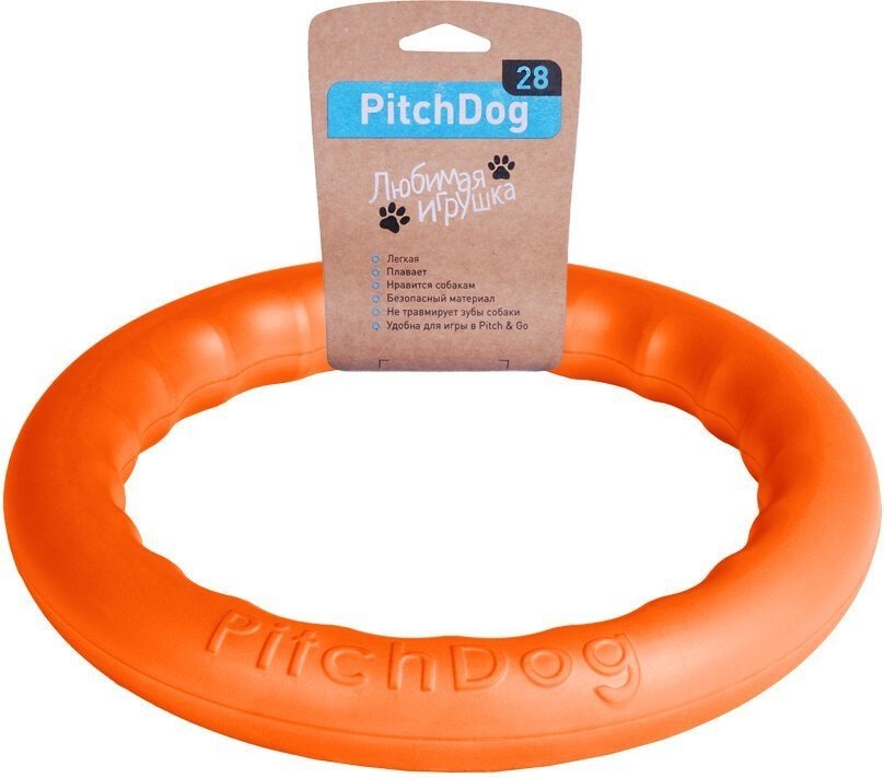 

Игрушка для собак Pitchdog Кольцо d 28 см оранжевый