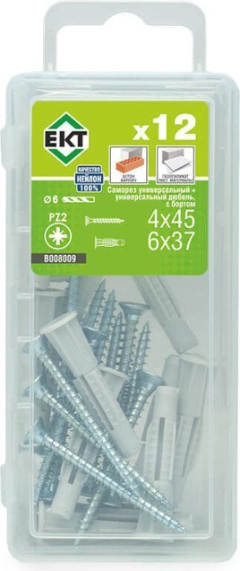 

Дюбель универсальный ЕКТ 6х37 B008009 (12 шт)