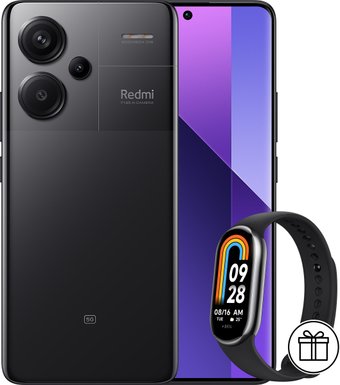 Xiaomi Redmi Note 13 Pro+ 5G 8GB/256GB с NFC международная версия (полуночный черный) и Xiaomi Smart Band 8 (серый) по акции