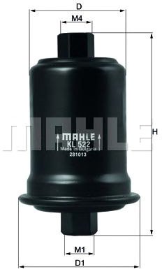 

Топливный фильтр Mahle Knecht KL522