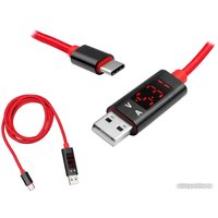 Кабель Lexton LX8578 USB Type-A - USB Type-C (1 м, красный)