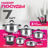 Набор кастрюль Taller TR-11047 + набор ножей в Гомеле