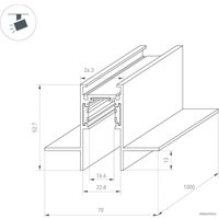 Трековый светильник Arlight MAG-ORIENT-TRACK-2653-FDW-3000 (BK) 41440