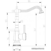 Смеситель ZorG A 306K-BR (античная бронза)