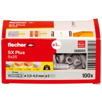 Дюбель универсальный Fischer SX Plus 5X25 568005 (100 шт)