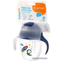  BabyOno С трубочкой 1464/02 (240 мл, синий)