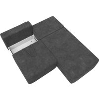 Угловой диван Лига диванов Лига-060 НПБ угол универсальный 129508 (велюр Brut 16 темно-серый)