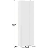 Шкаф распашной Трия Порто СМ-393.07.231 с 1 глухой дверью (белый жемчуг/белый софт) в Лиде