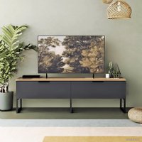 Тумба Crafto Рокки 02 1500x380x470 (черный/дуб)