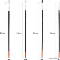 Набор кистей ArtSpace пони щетина плоская SB_3298 (15 шт)