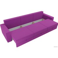 Диван Лига диванов Мэдисон Long 106164 (микровельвет, фиолетовый/черный)