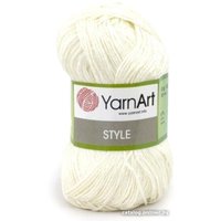 Пряжа для вязания Yarnart Style 653 50 г 185 м (молочный)