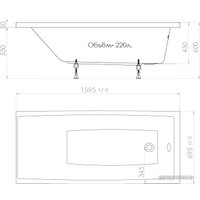 Ванна Triton Джена 160x70