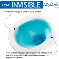 Унитаз подвесной AQUAme AQM2002L 52x37, смыв торнадо