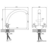 Смеситель Diadonna D84-752352J