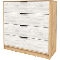 Комод Интерлиния Концепт КТ-К100 (дуб белый/дуб золотой)