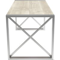 Кухонный стол Buro7 Лофт 120 (классика, дуб беленый/серебро)