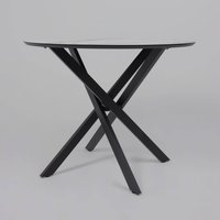 Кухонный стол Аврора Мехико 3Д D950 (камень белый/черный матовый)