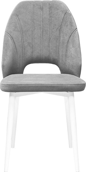 

Стул Трия Капри конус Т2 исп.2 (белый муар/велюр серый)